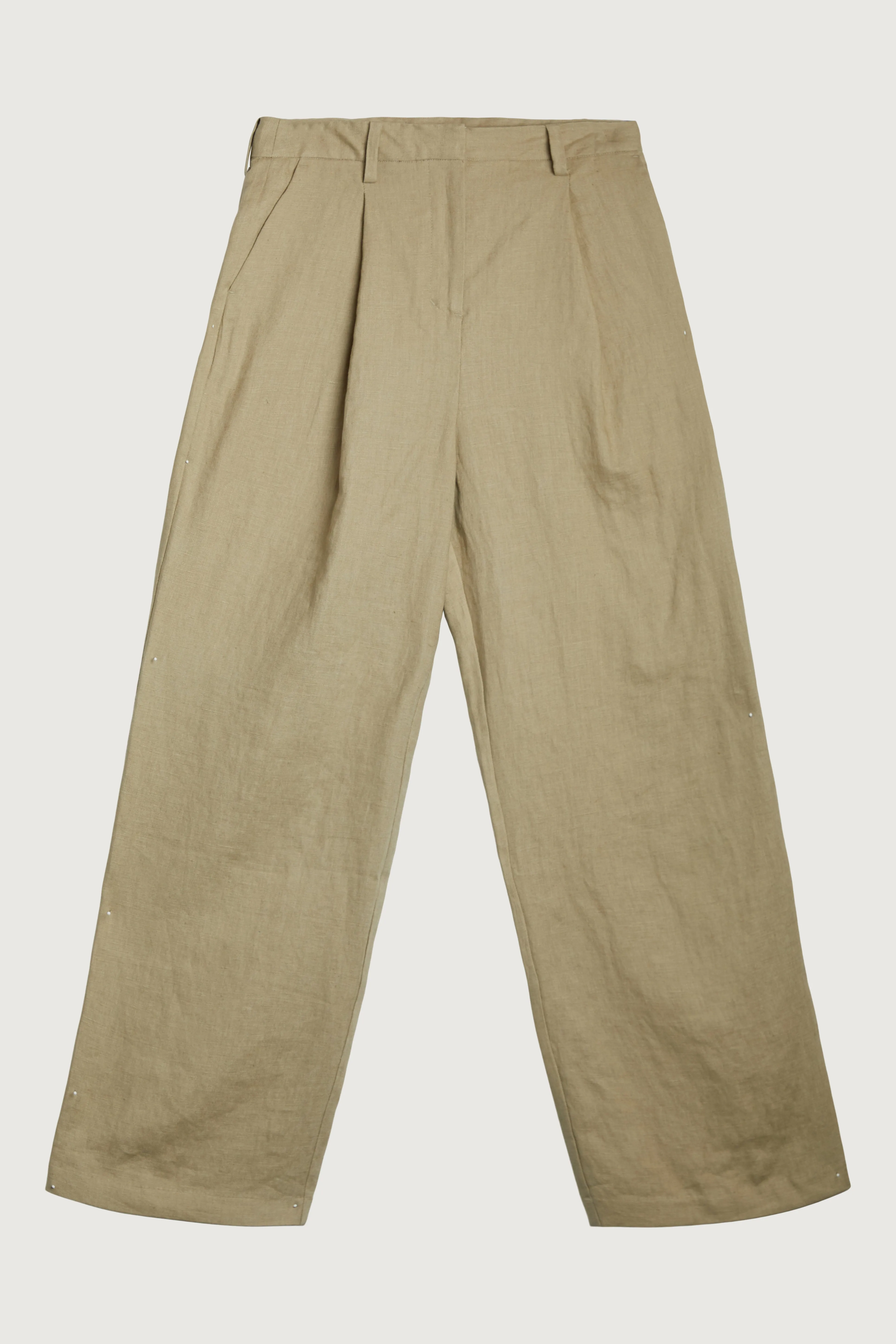 100% LINEN STRAIGHT LEG PANT