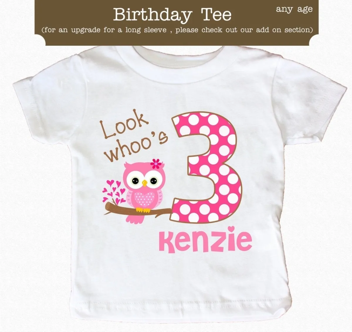 2nd Birthday Shirt - Pink Owl