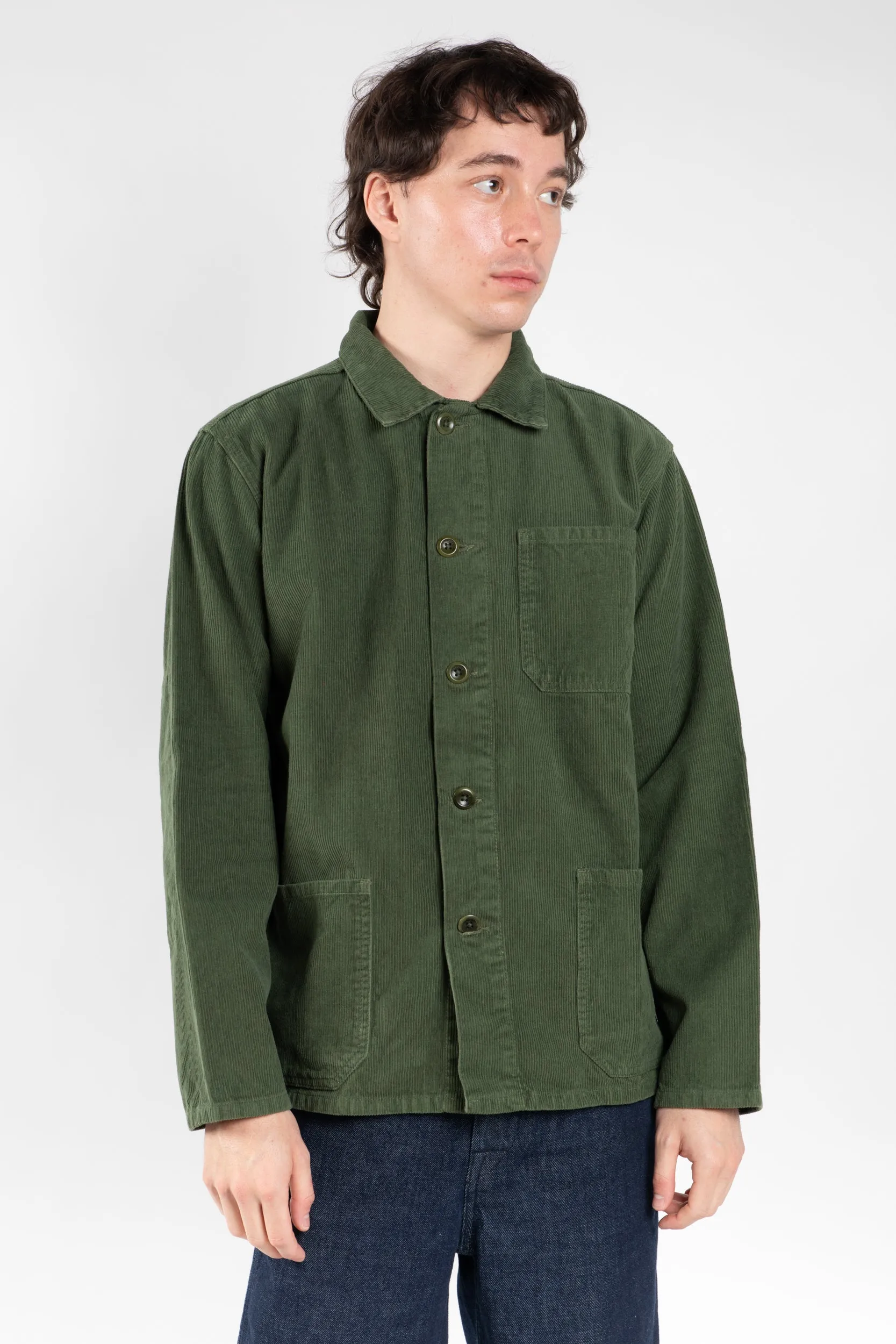 3001 Cord Button Overshirt | Coriander