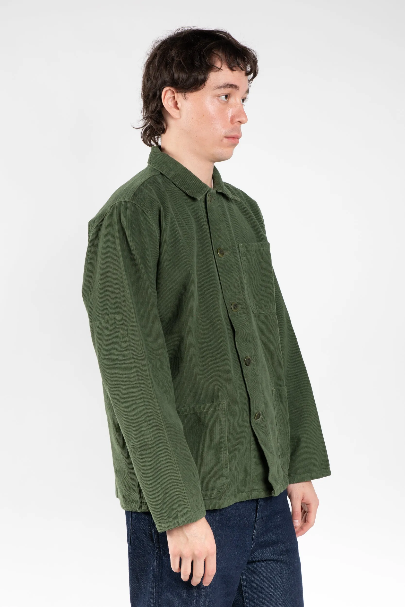 3001 Cord Button Overshirt | Coriander