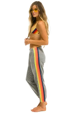 AN 5 Stripe Sweatpants -Neon Rainbow Blue