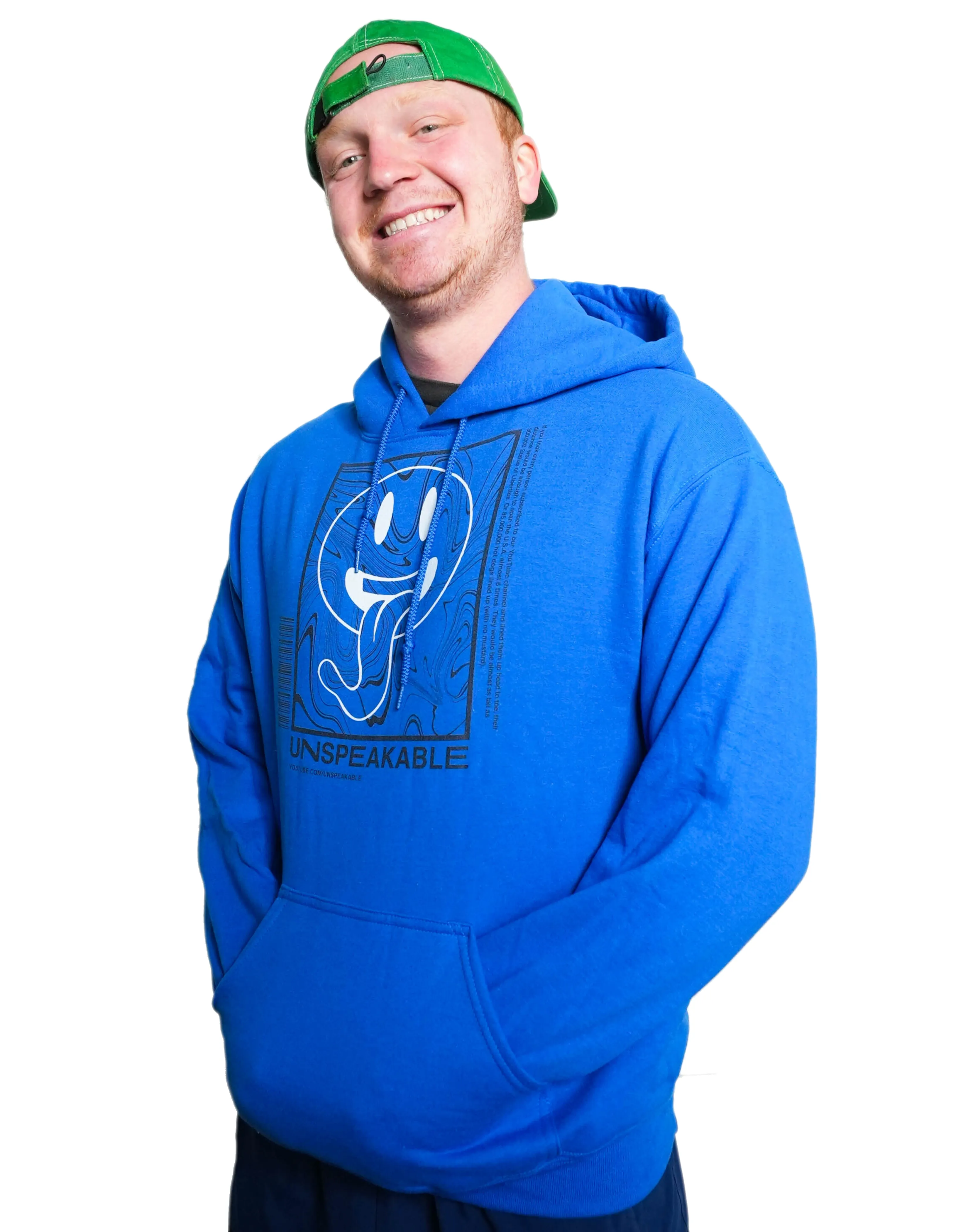 BLUE SMILEY SWIRL HOODIE