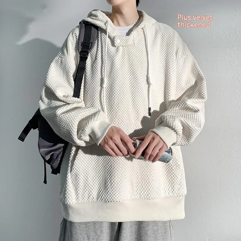 Chenille Fleece-Lined Oversized Plush Hoodie