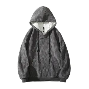 Chenille Fleece-Lined Oversized Plush Hoodie