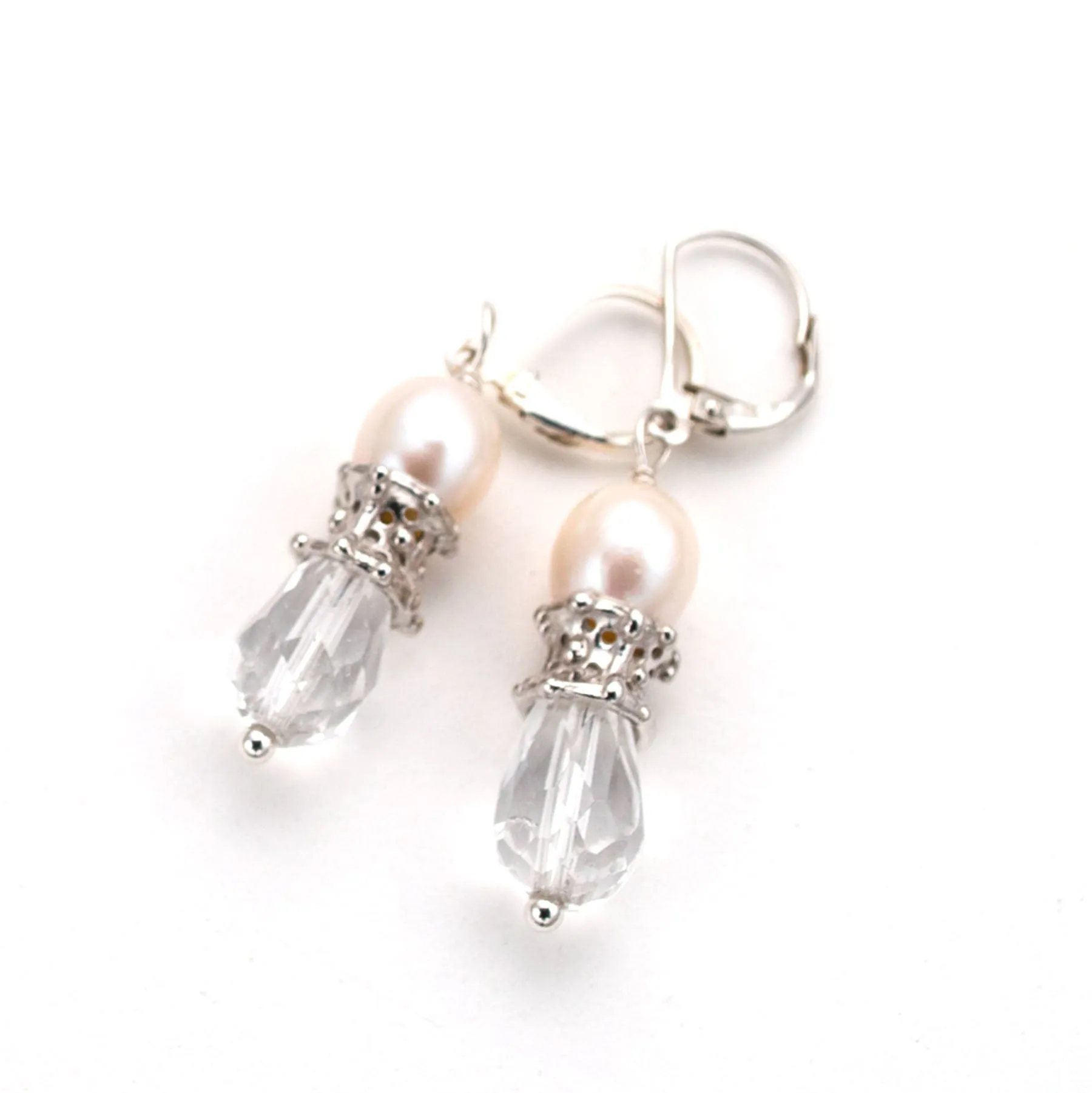 Double Pearl Cap Earring