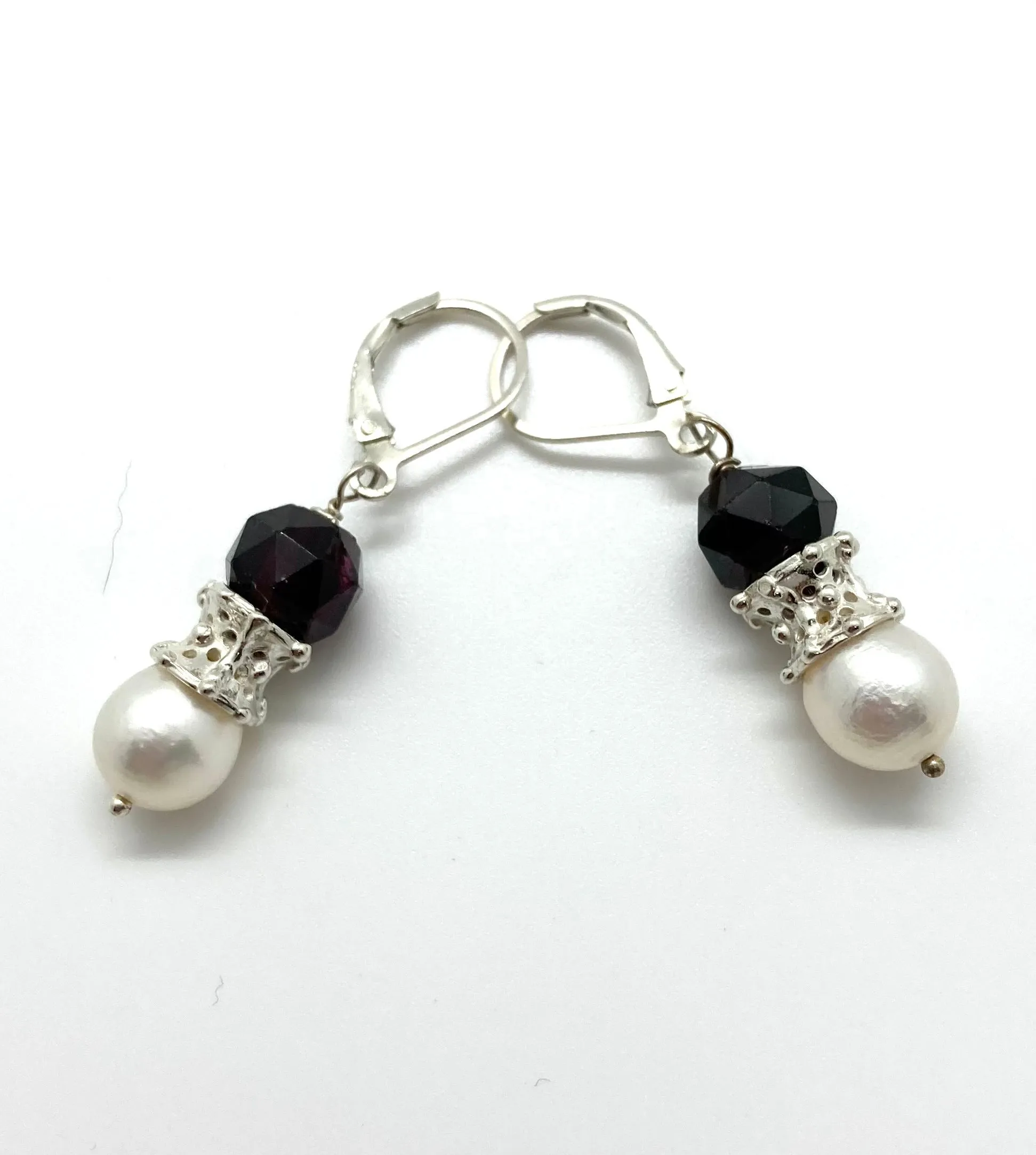 Double Pearl Cap Earring