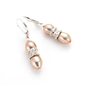 Double Pearl Cap Earring