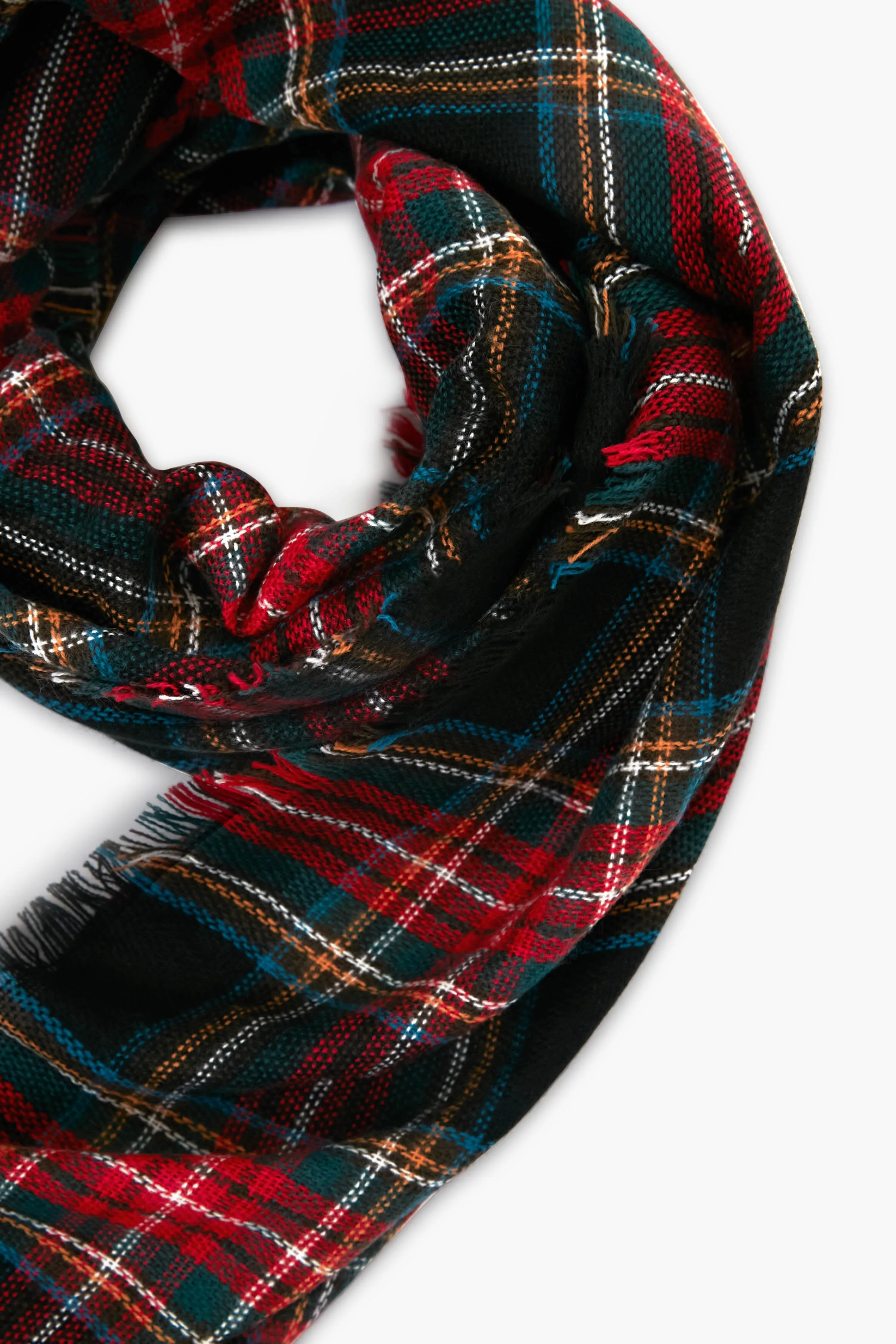 Exclusive Black Tartan Blanket Scarf