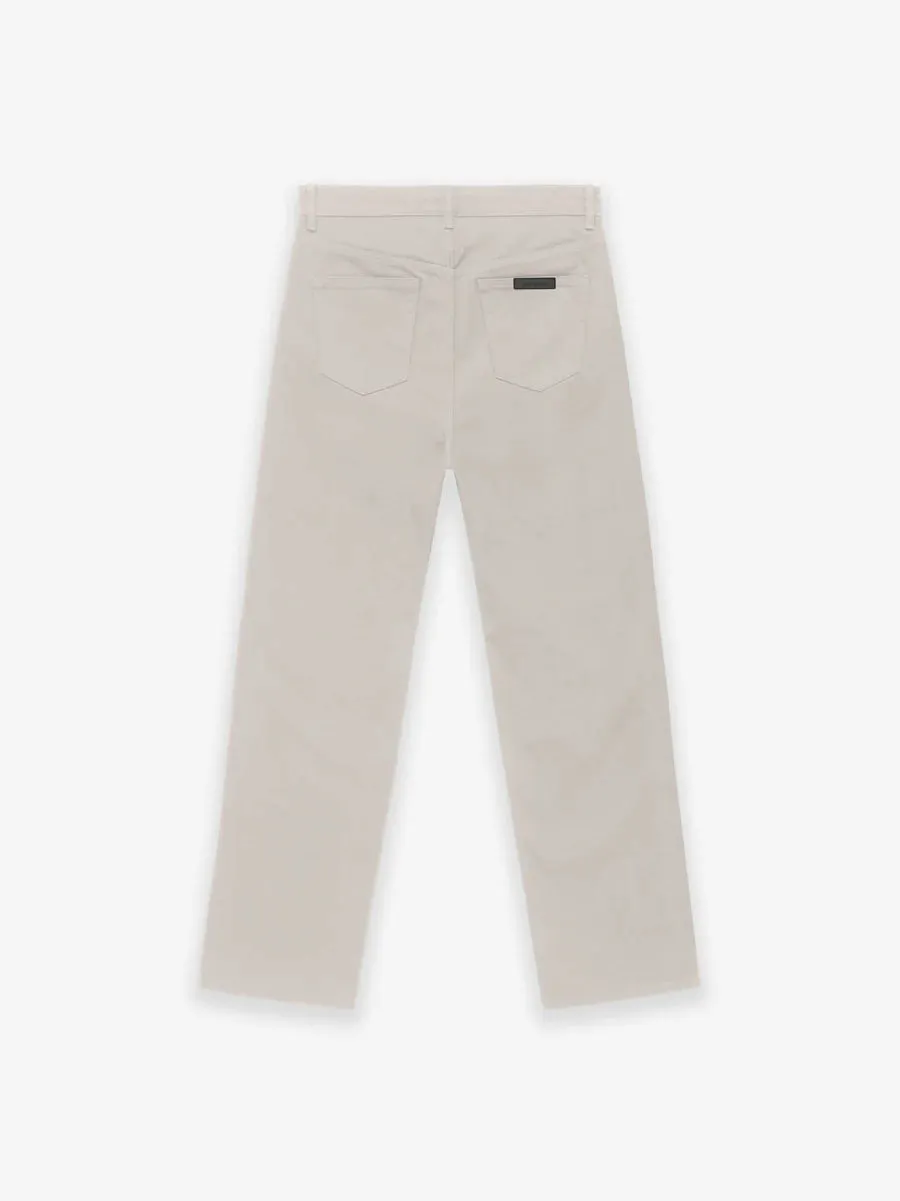 Fear of God Essentials Relaxed 5 Pocket Jeans in Silver Cloud