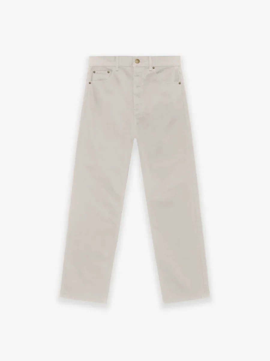 Fear of God Essentials Relaxed 5 Pocket Jeans in Silver Cloud