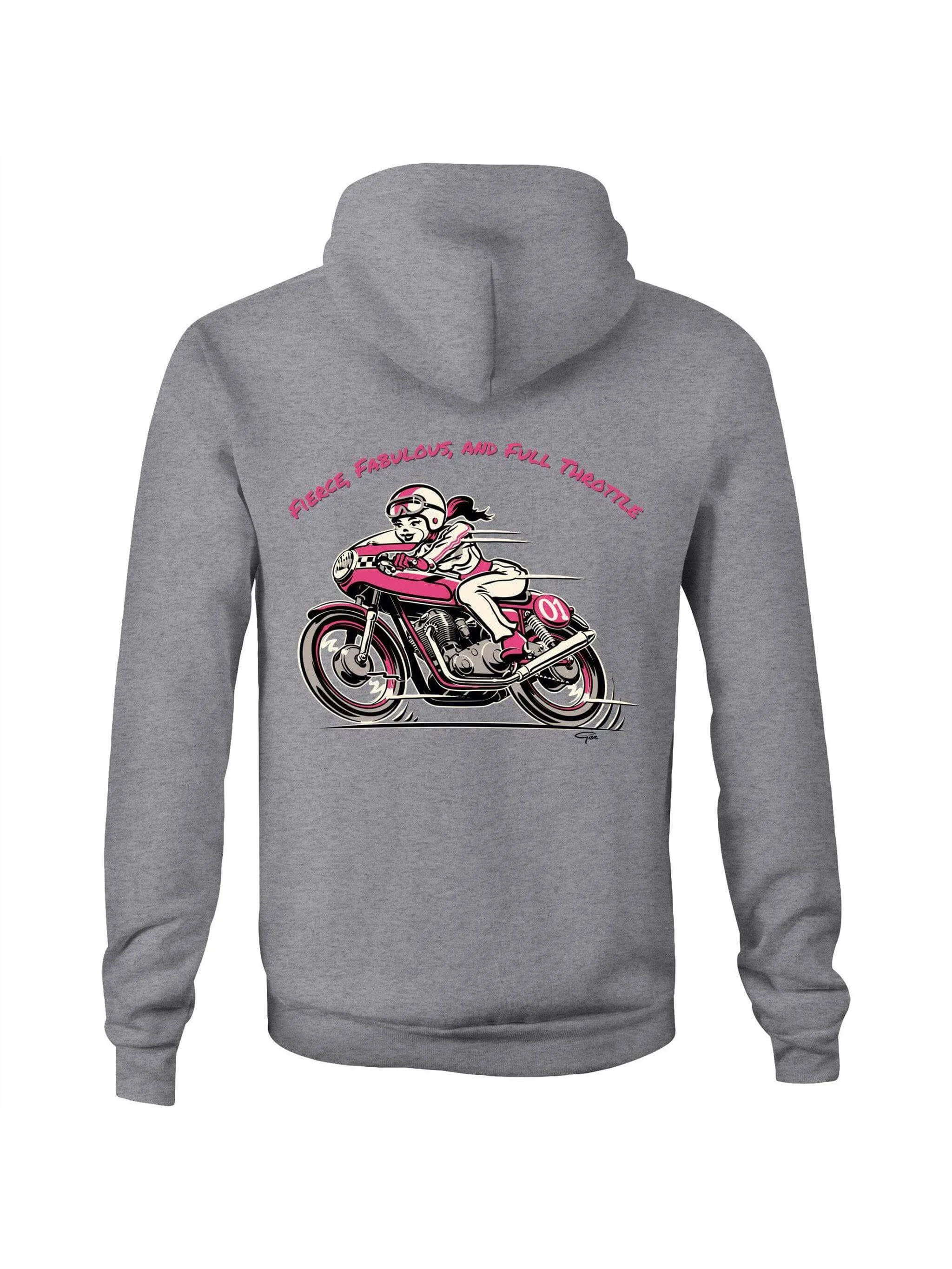 Fierce Fabulous and Full Throttle - Fleecy Womens Hoodie