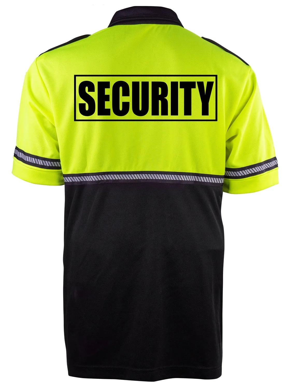 First Class Two Tone Security Bike Patrol Shirt with Zipper Pocket and Hash Stripes