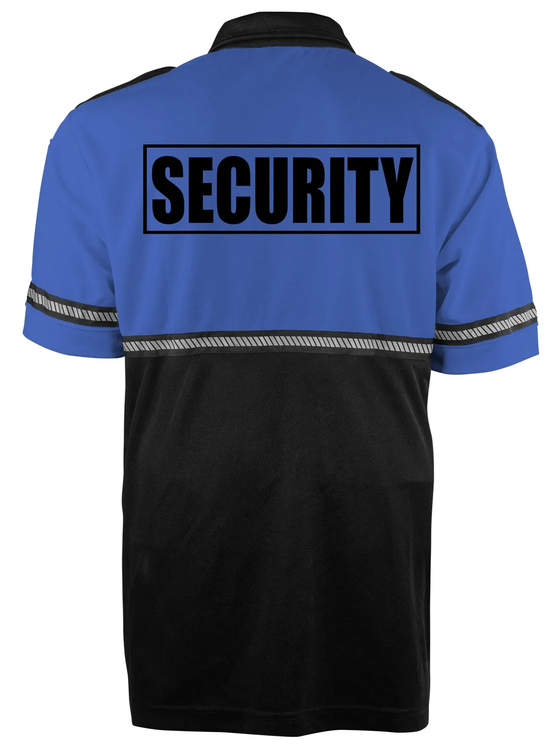 First Class Two Tone Security Bike Patrol Shirt with Zipper Pocket and Hash Stripes