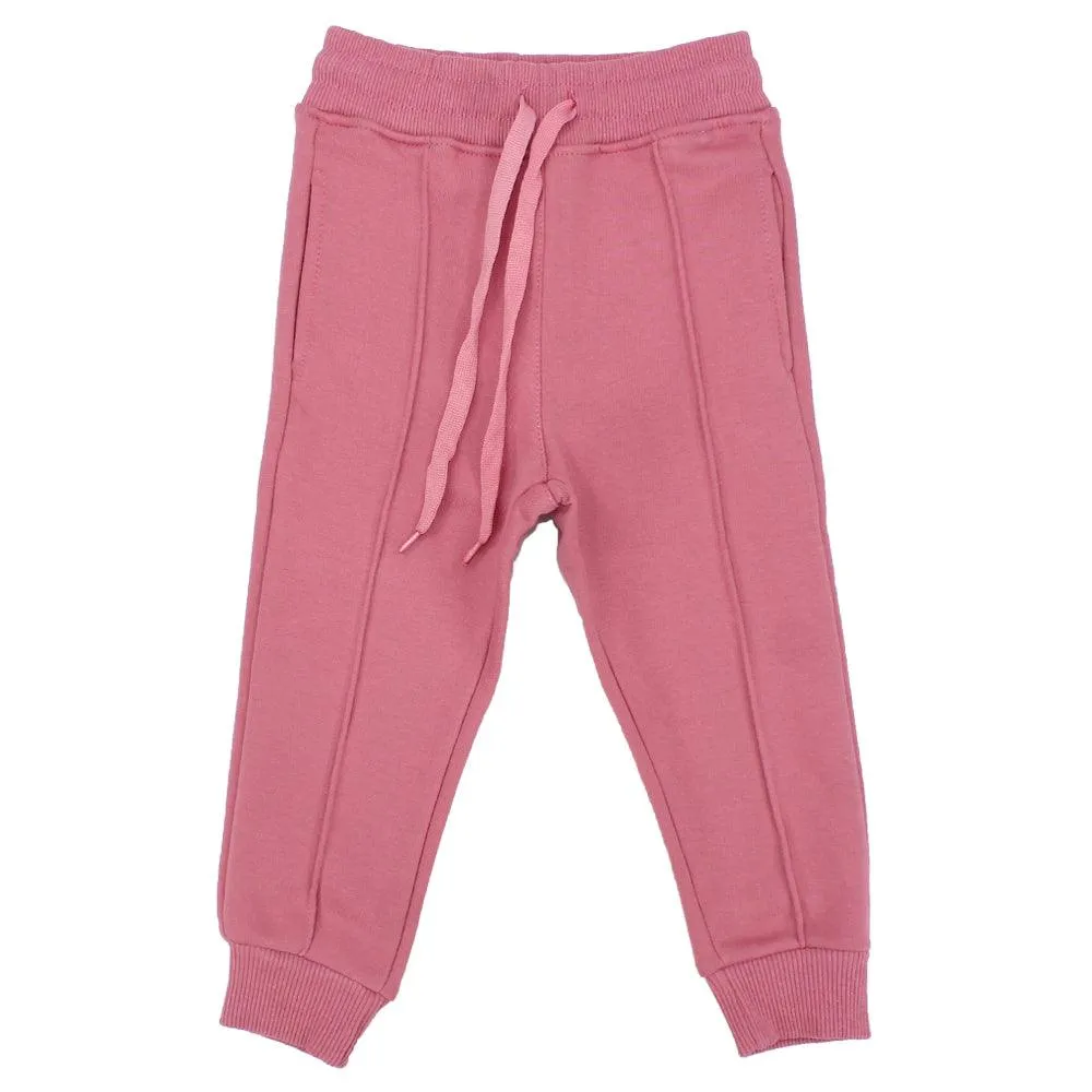 Fleeced Pinkish Sweatpants