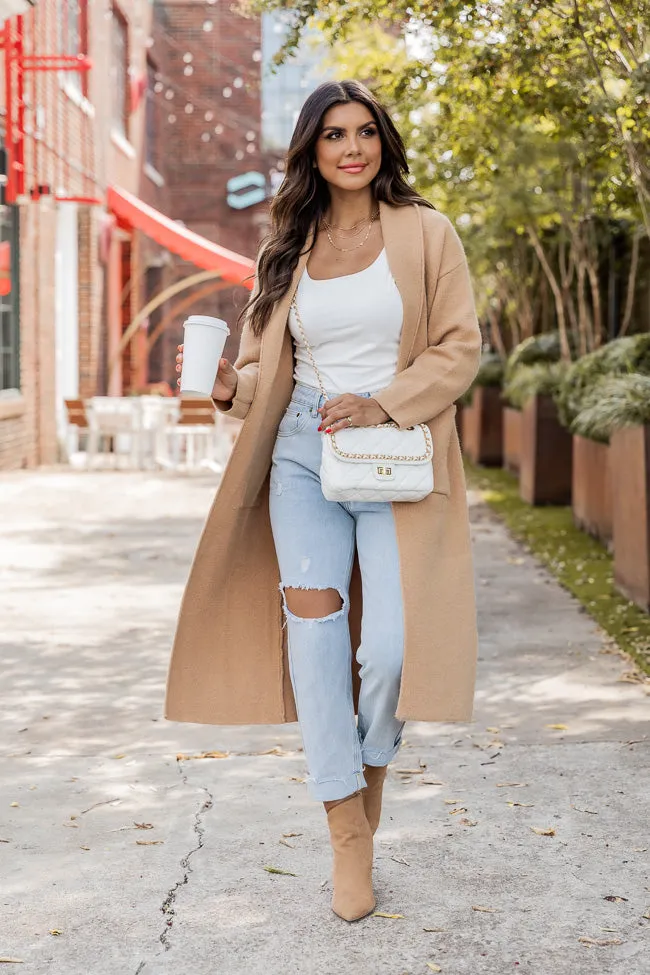 Go Where You Choose Tan Long Cardigan SALE