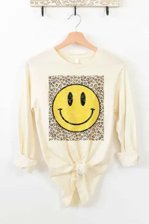 HAPPY LEOPARD LONG SLEEVE TEE