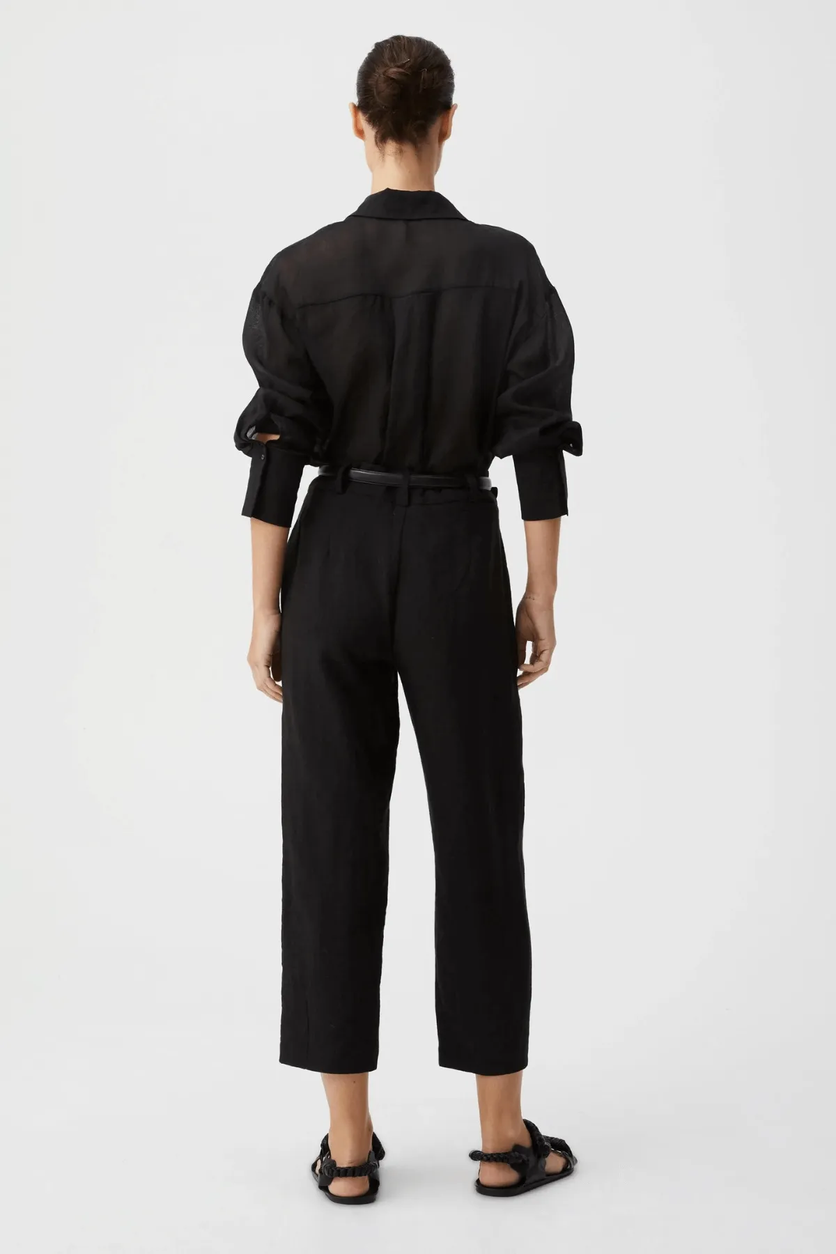 HENLEY LINEN PANT BLACK