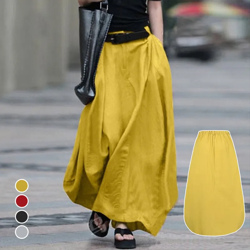 High Waist Slim All Match Long Dancing Skirt