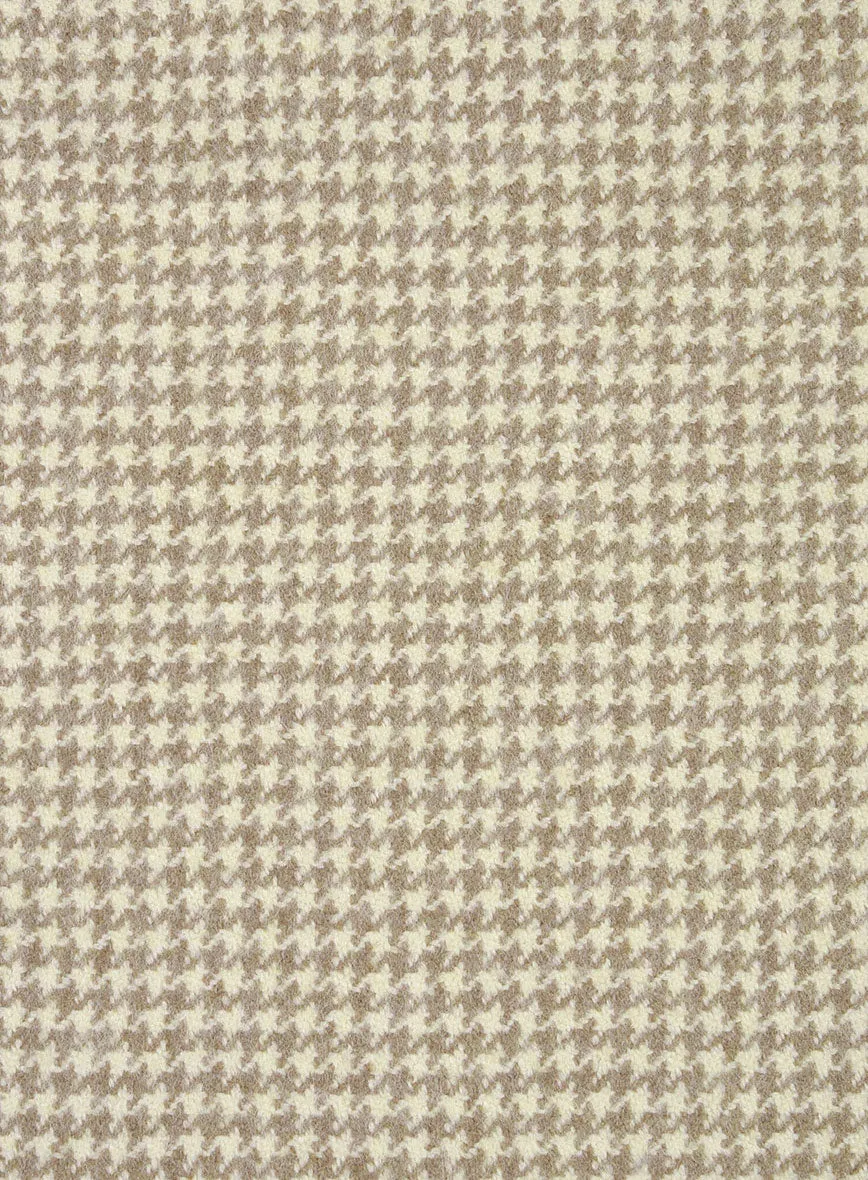 Highlander Heavy Beige Houndstooth Tweed Jacket