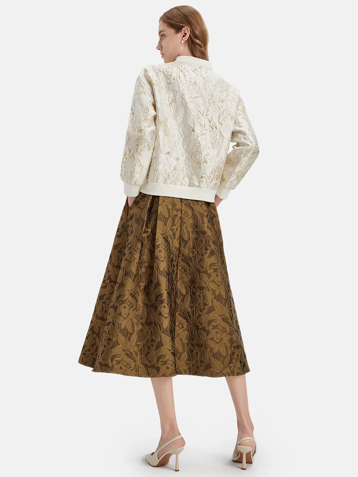 Jacquard Midi Skirt