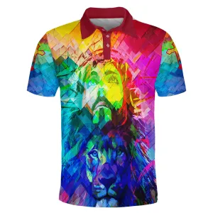 Jesus And Lion Polo Shirt - Christian Shirts & Shorts