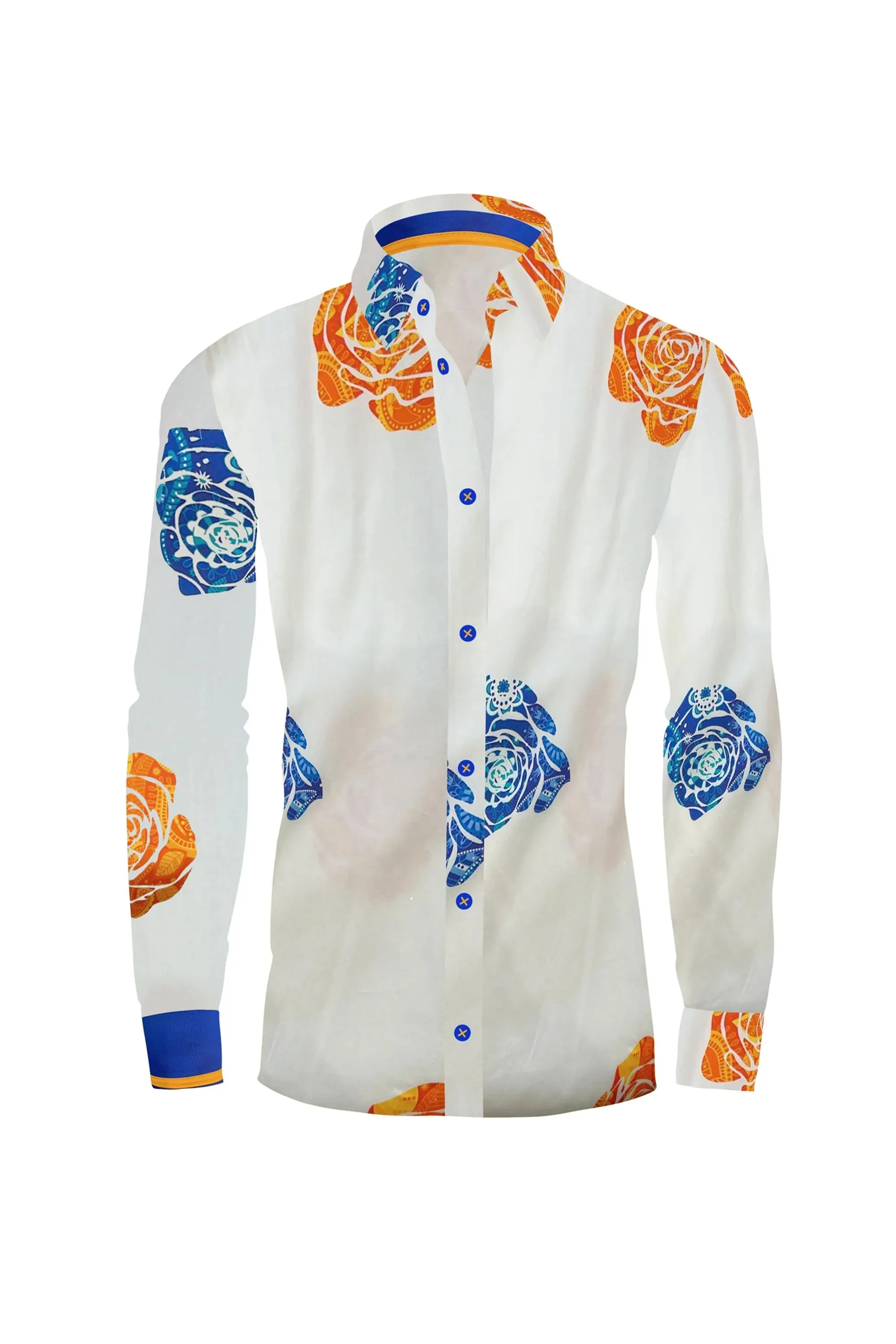 Mediterranean Muse Button-Up Casual Shirt