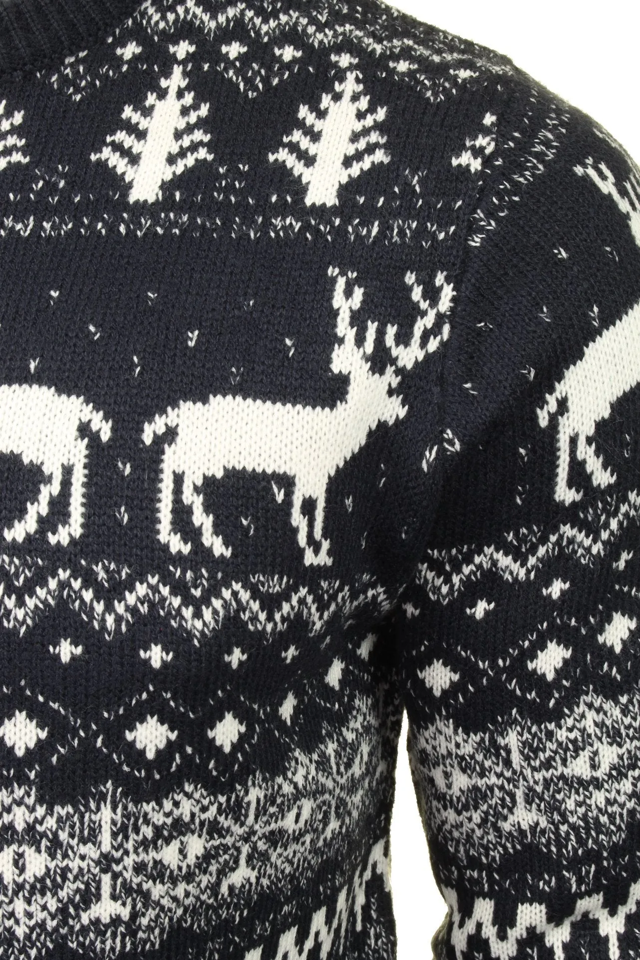 Mens Xact Christmas/ Xmas Jumper 'Reindeer Fairisle Crew'