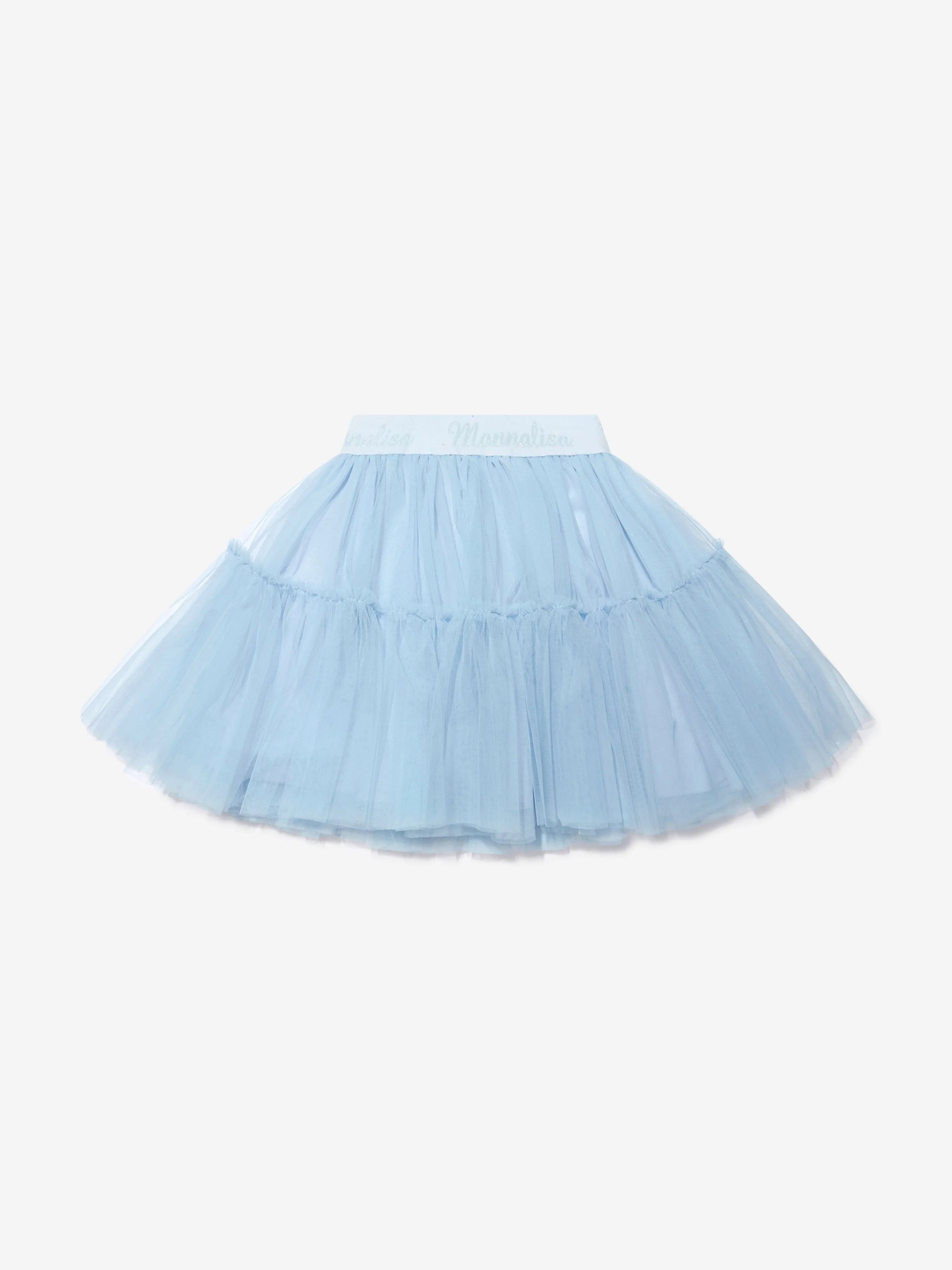 Monnalisa Girls Tulle Skirt In Blue