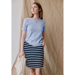 Nabila Skirt - Navy Stripe