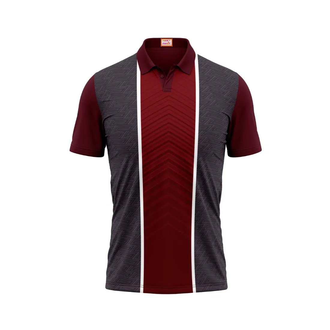 Next Print Customized Polo Neck Maroon Jersey Design 5