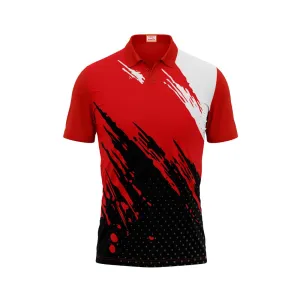 Next Print Customized Polo Neck Red Jersey NPTS90