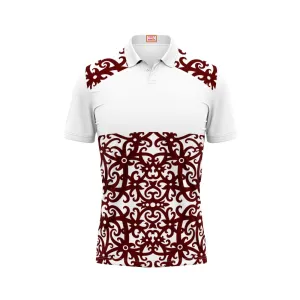 Next Print Customized Polo Neck White Jersey NPTS79