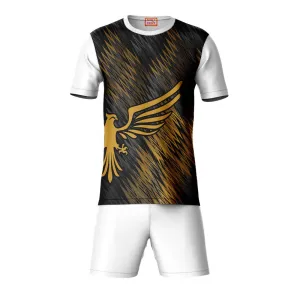 Next Print Round neck jersey white with shorts NPTS28