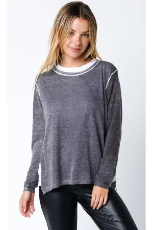 Olivaceous Megan Illusion Sweater