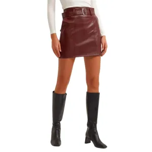 OXXO -  Vegan leather mini skirt