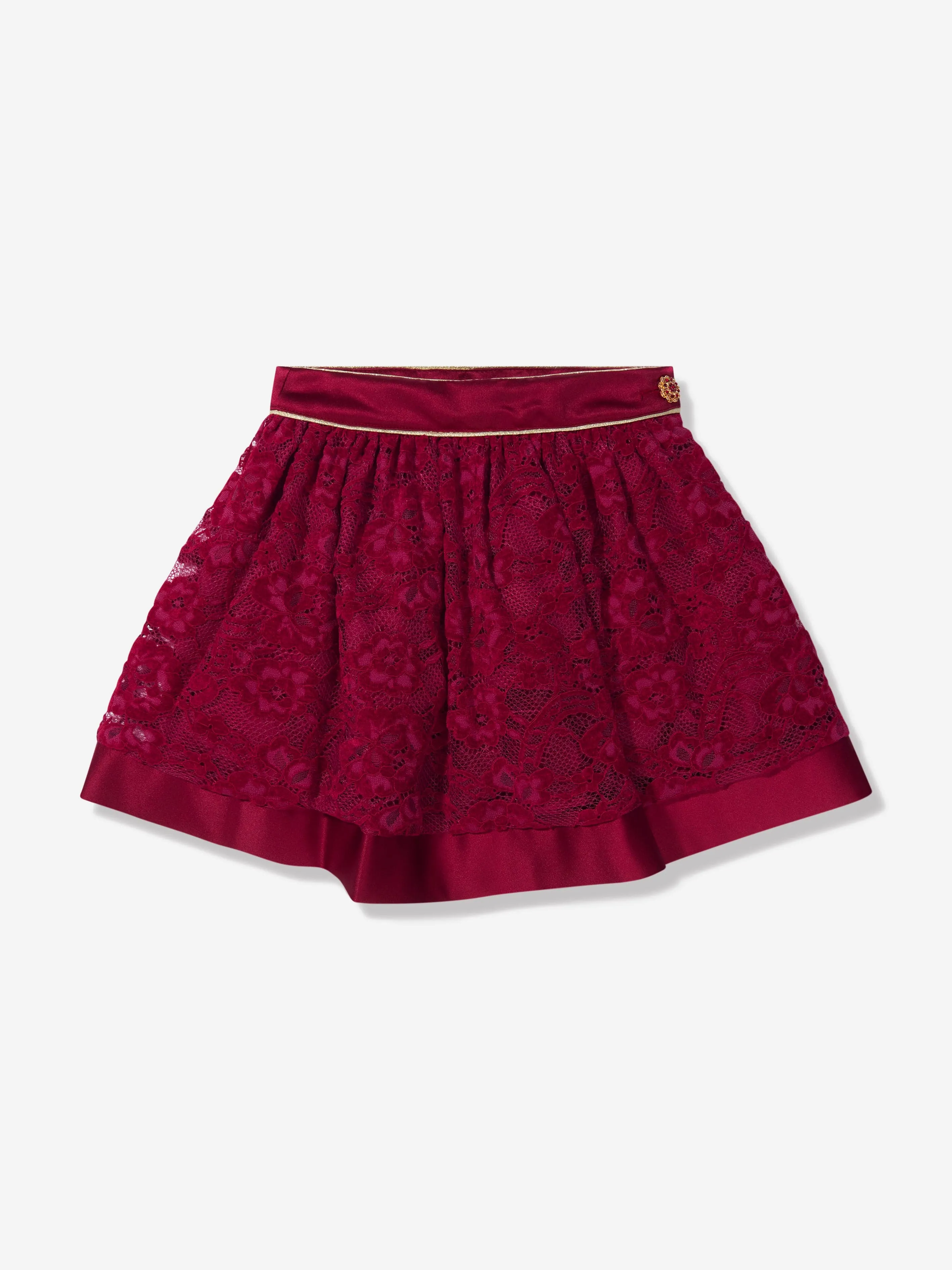 Patachou Girls Velvet Lace Skirt