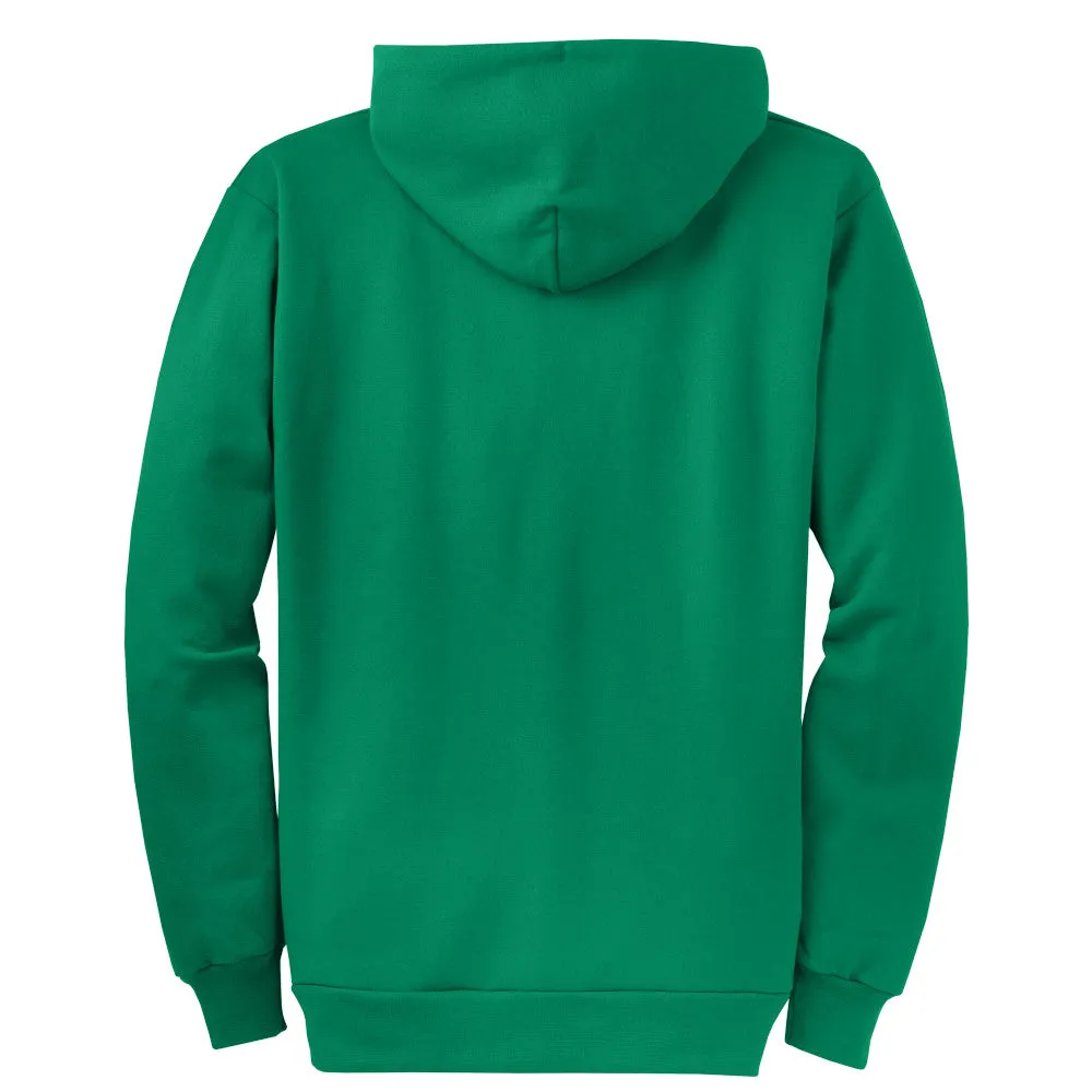 Port & Company® Core Fleece Full-Zip Hooded Sweatshirt - Kelly Green