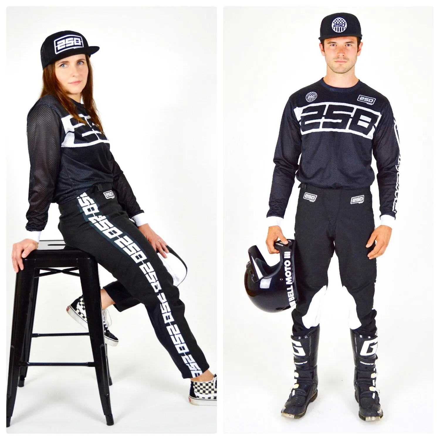 Retro Motocross Pants Black