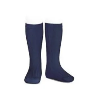 Ribbed Socks Navy