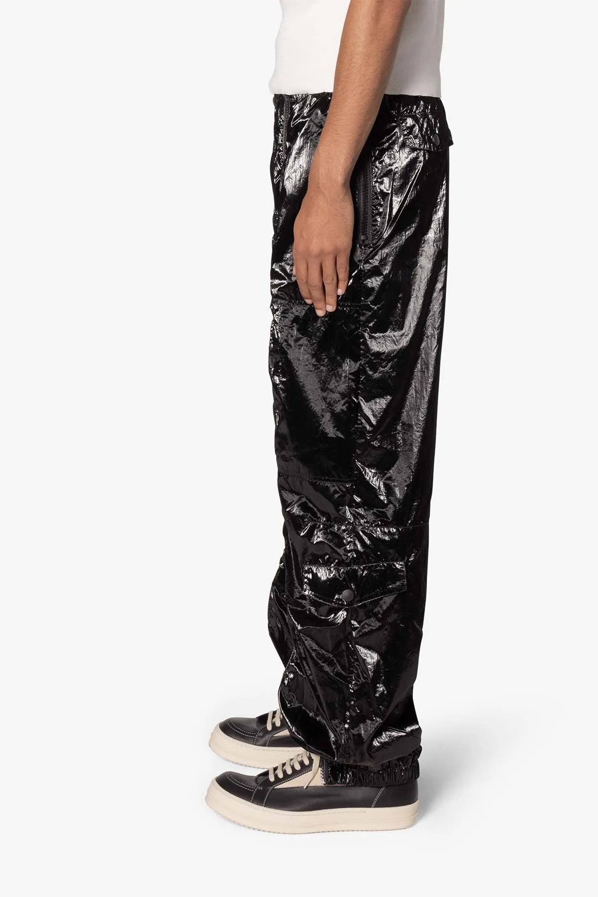 Ruffled Jogger Pants - Black