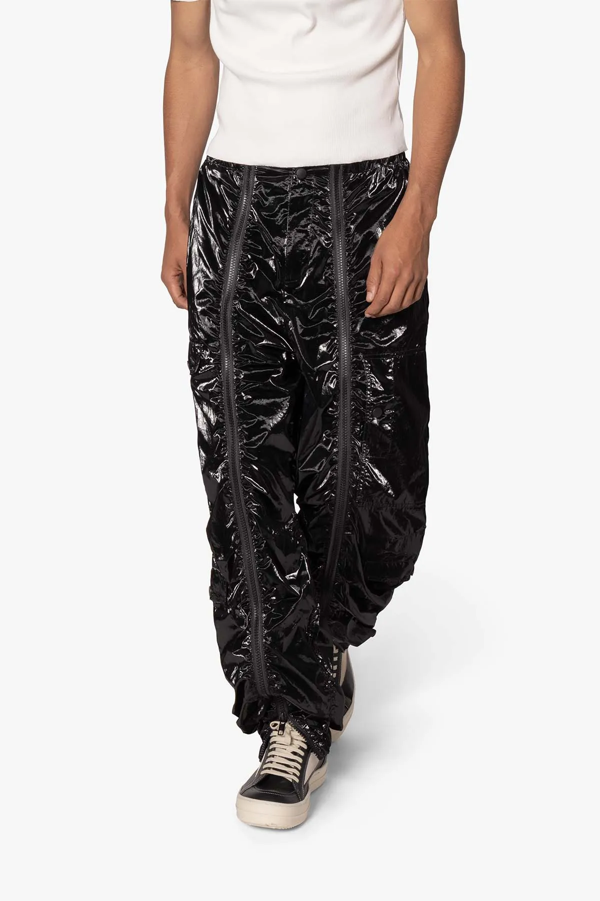 Ruffled Jogger Pants - Black