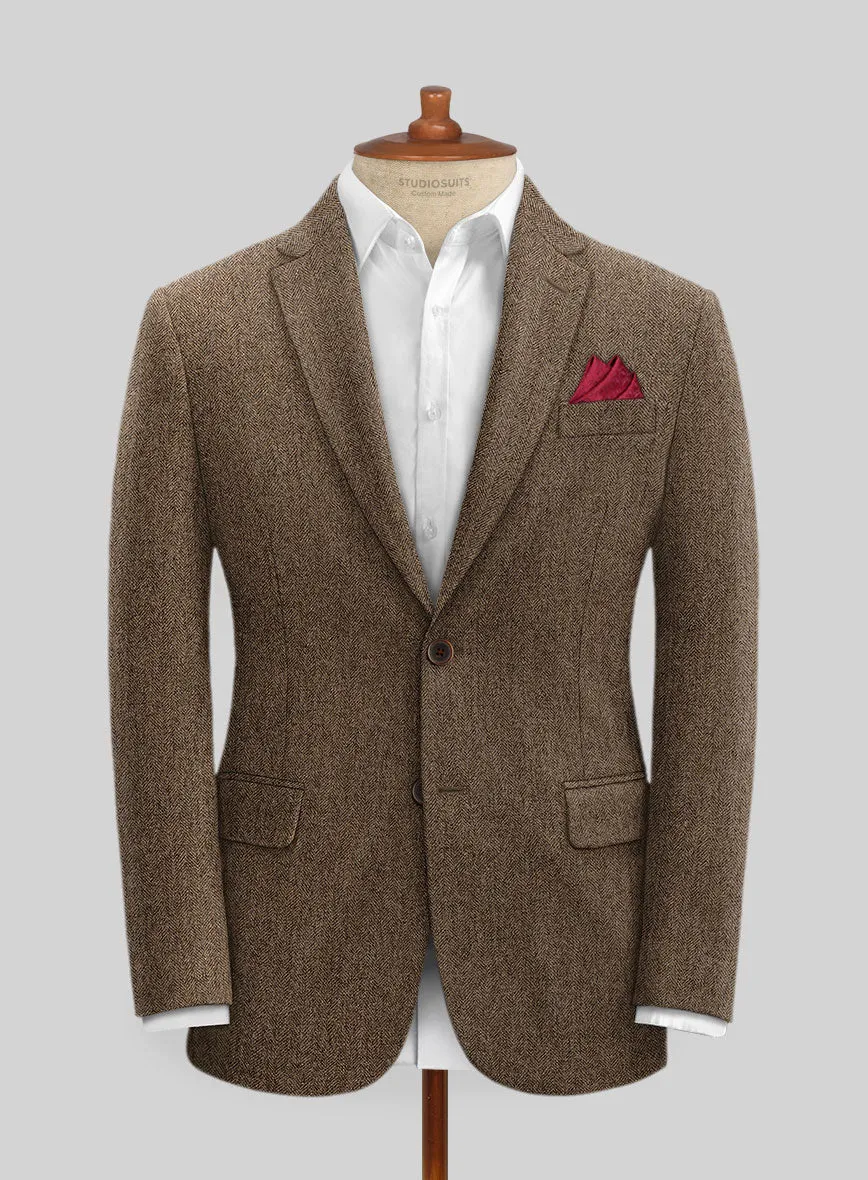 Rust Herringbone Tweed Jacket