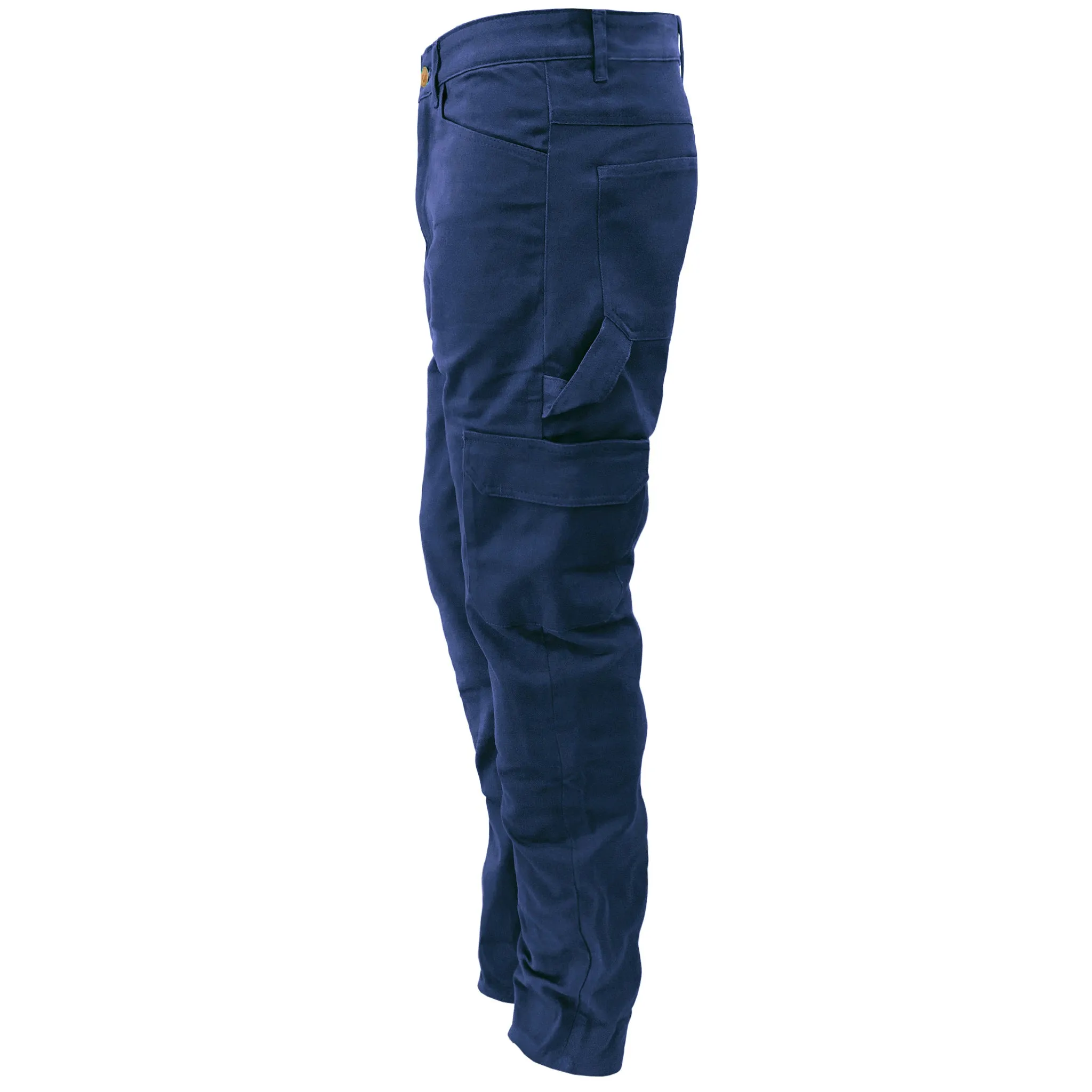 SALE Relaxed Fit Cargo Pants - Navy Blue with Pads