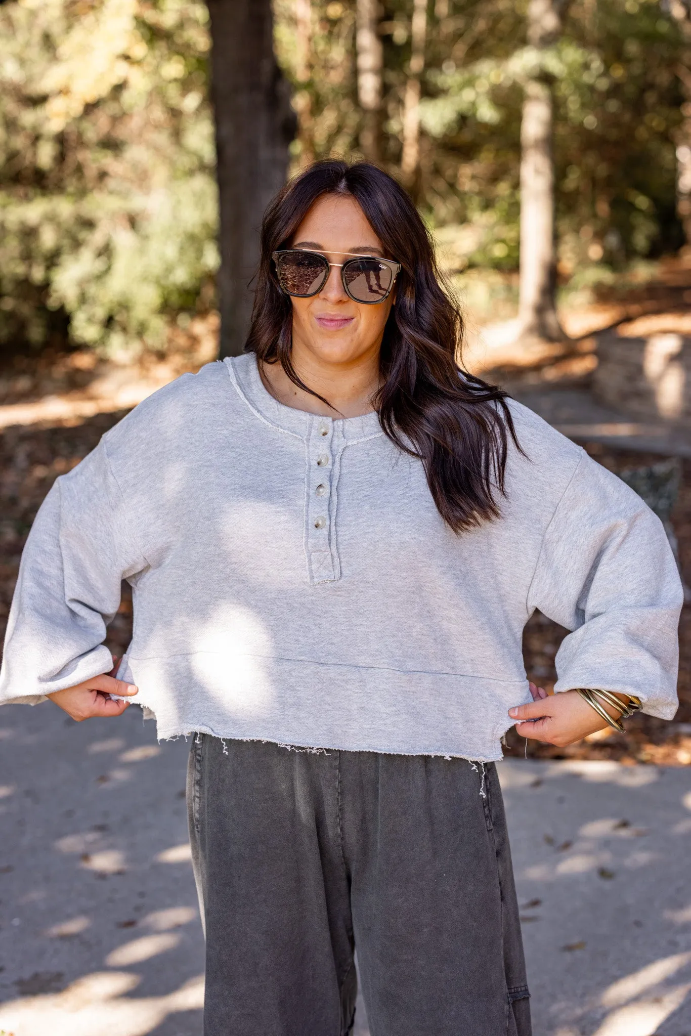 Saturday Favorite Heather Grey Pullover