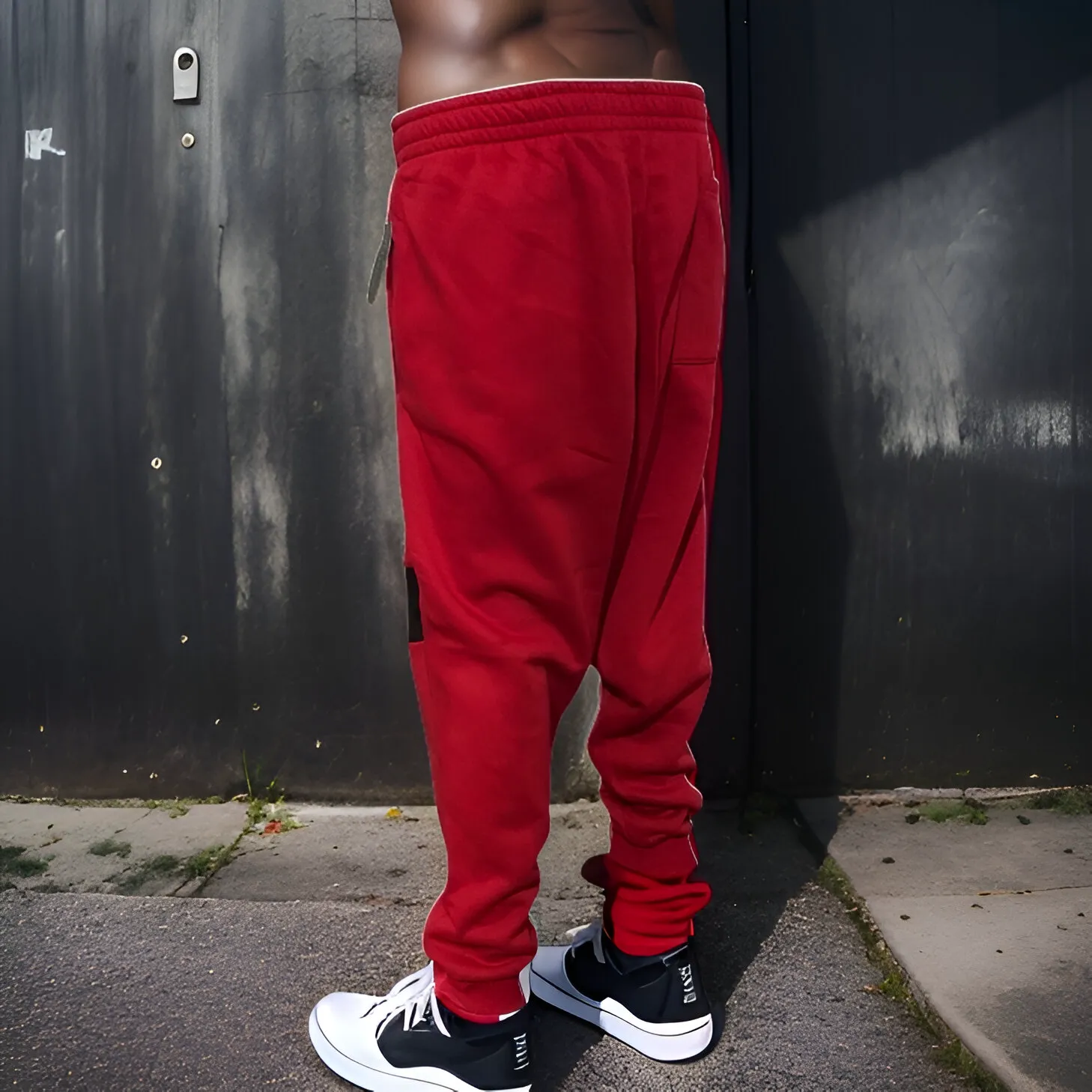 ^SEAN JOHN^ (RED-MULTI) POLYESTER JOGGER SWEATPANTS (XB SIZED)