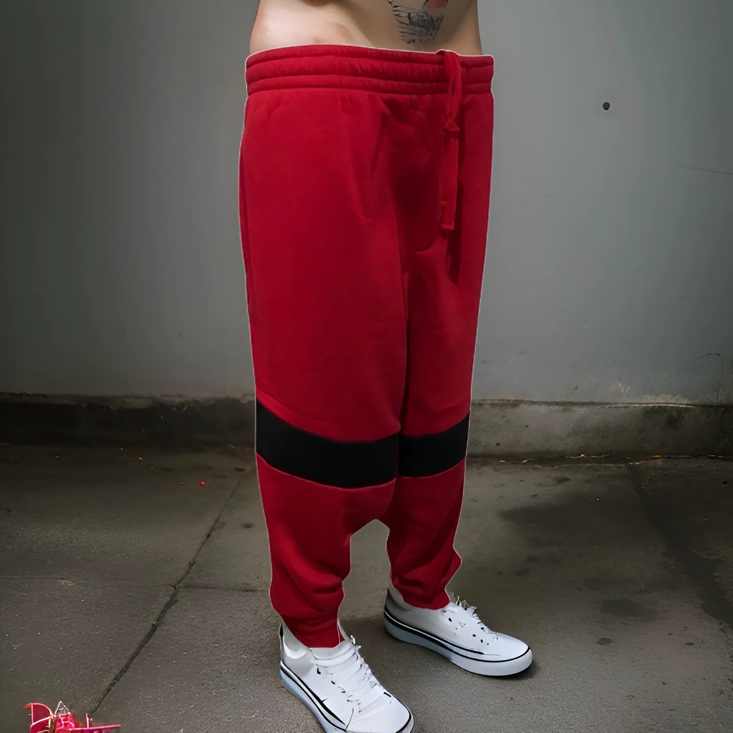 ^SEAN JOHN^ (RED-MULTI) POLYESTER JOGGER SWEATPANTS (XB SIZED)