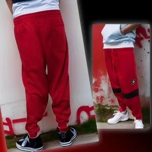 ^SEAN JOHN^ (RED-MULTI) POLYESTER JOGGER SWEATPANTS (XB SIZED)