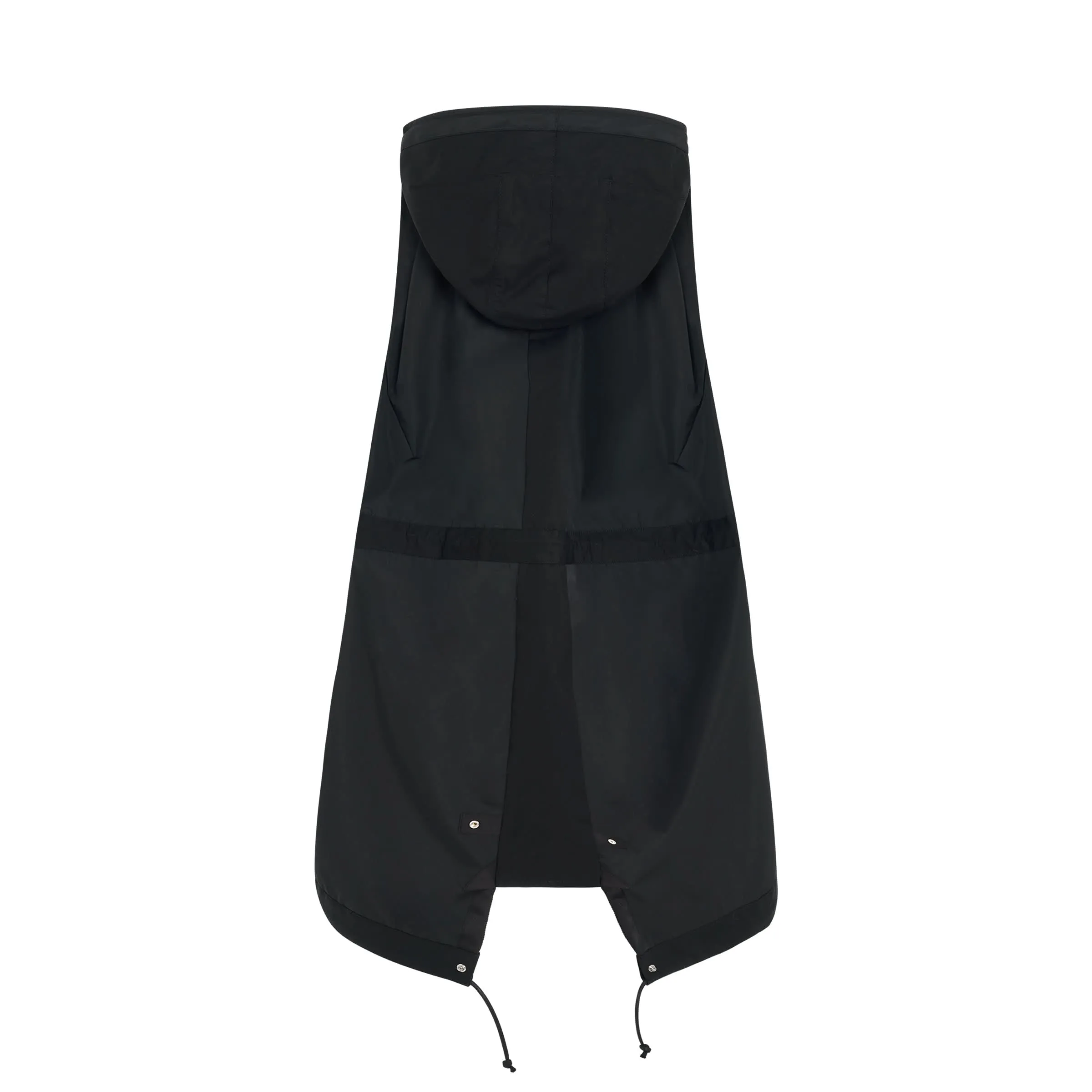 Taffeta Sleeveless Blouson in Black