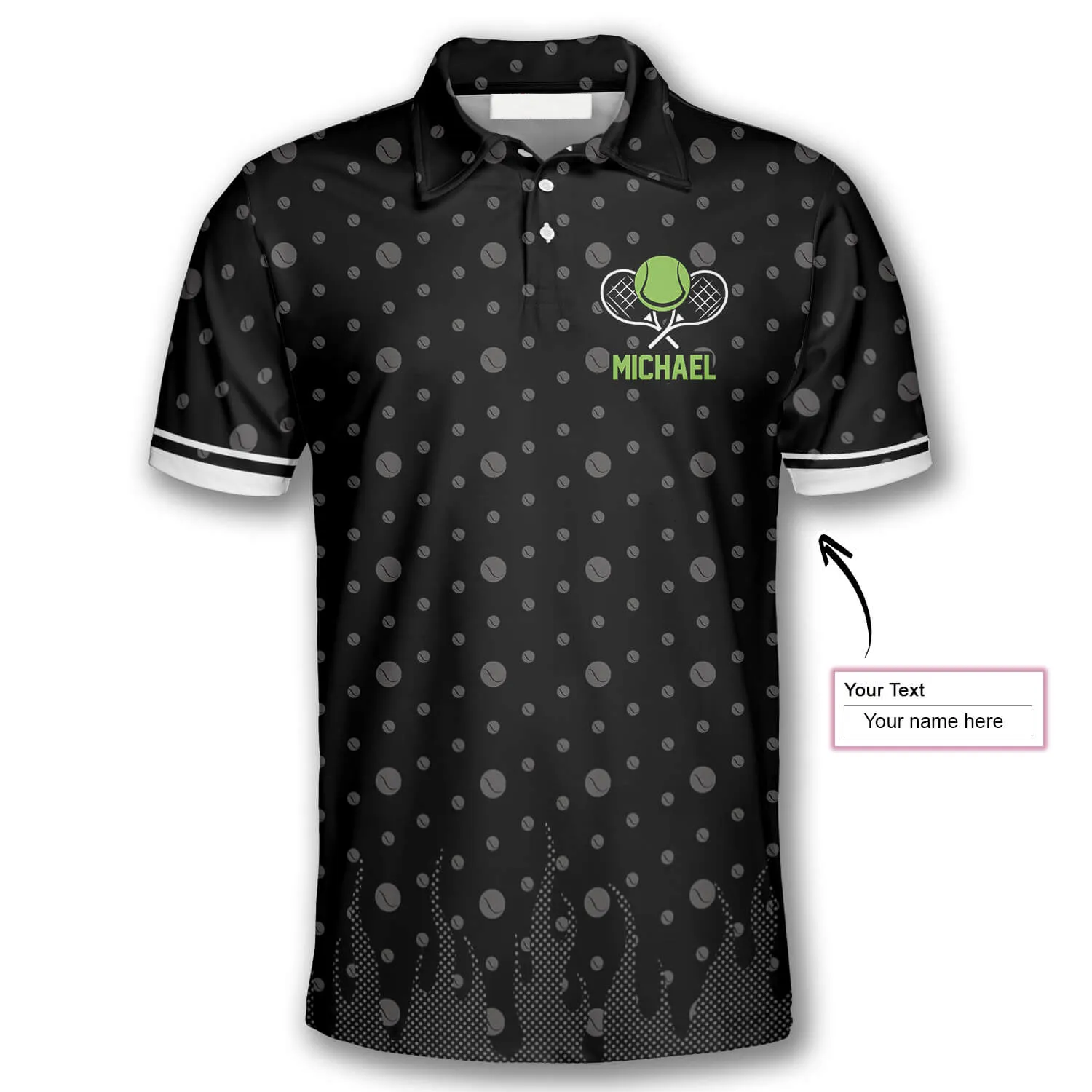 Tennis the Voices in My Head Custom Polo Tennis Shirts for Men