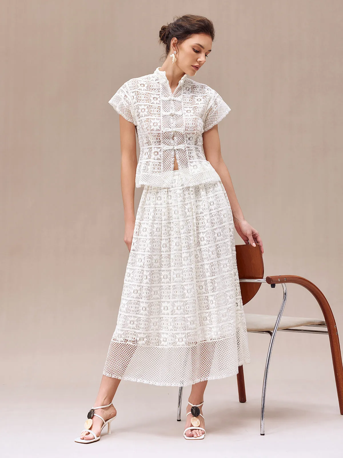 Water-soluble Lace Half Skirt